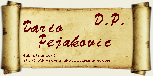 Dario Pejaković vizit kartica